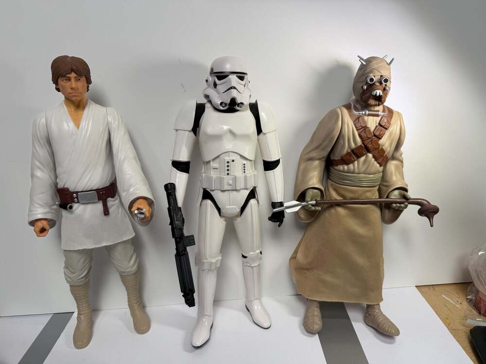 JAKKS Pacific Big-Figs Star Wars Lot of 3 - Luke, Stormtrooper, Tusken - $40